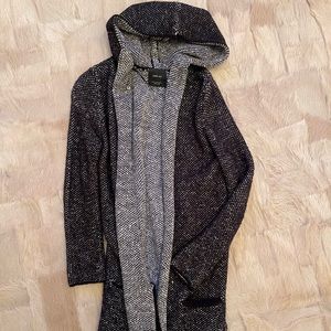 ZARA Knit Hooded Long Cardigan